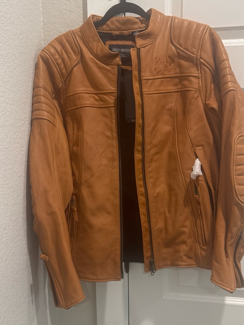 Harley-Davidson Caramel Leather Motorcycle Jacket